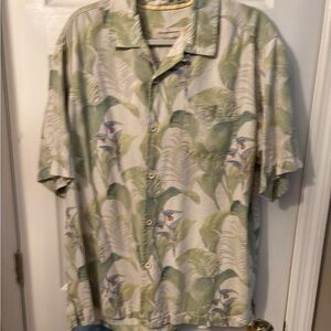 Tropical Leaf Print‎ Short Sleeve Shirt
